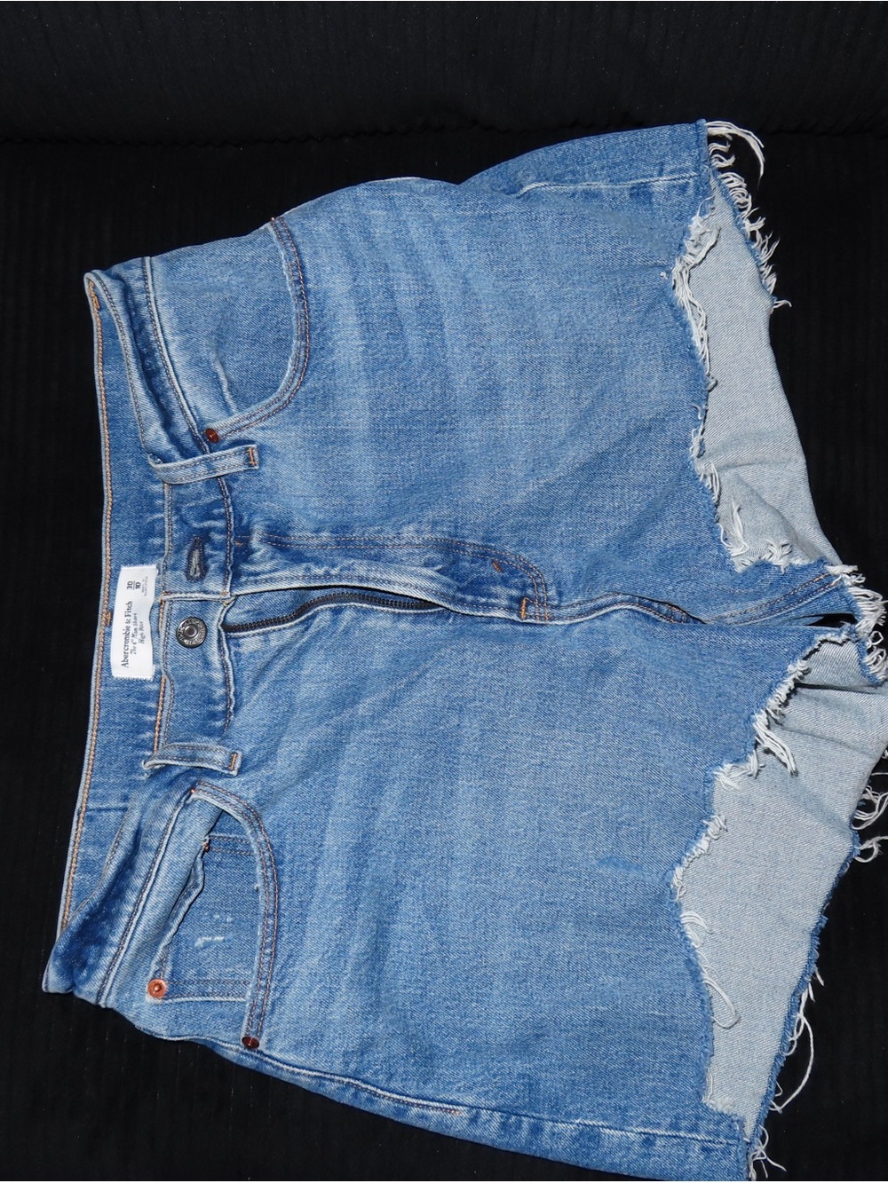 Abercrombie & Fitch Light Blue Distressed Denim Cutoff Shorts